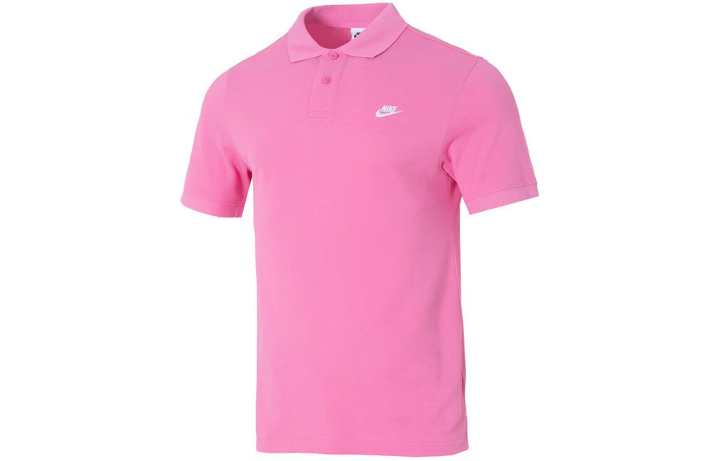 Nike Nike Polo Shirts Men's Pink Polo Collar Moderate