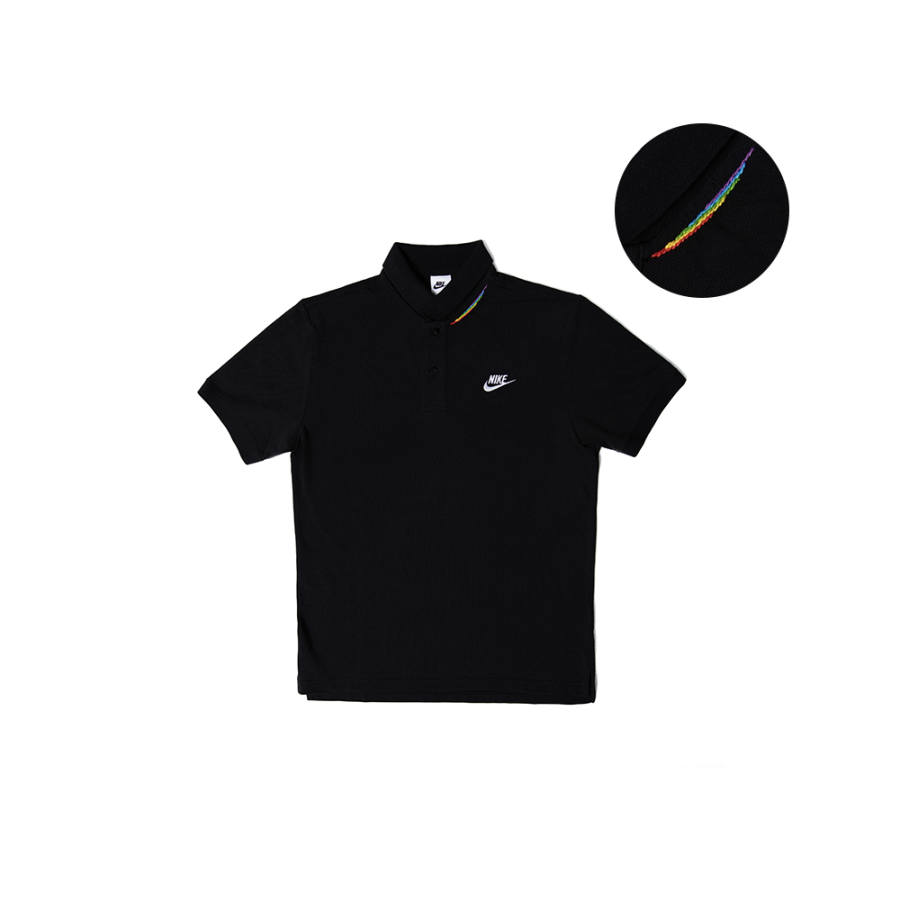 Nike Nike Polo Shirts Unisex Black Polo Collar Moderate Straight Fit