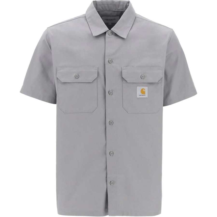 Carhartt WIP Shirts Men's Gray Lapel Moderate Other