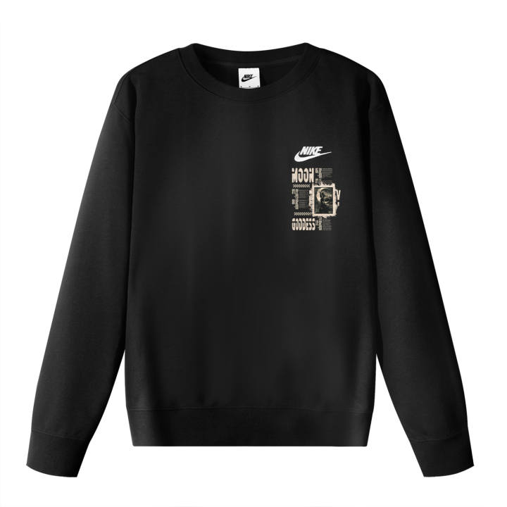 Nike Nike Sweatshirts Unisex Black Crew Neck Moderate Regular