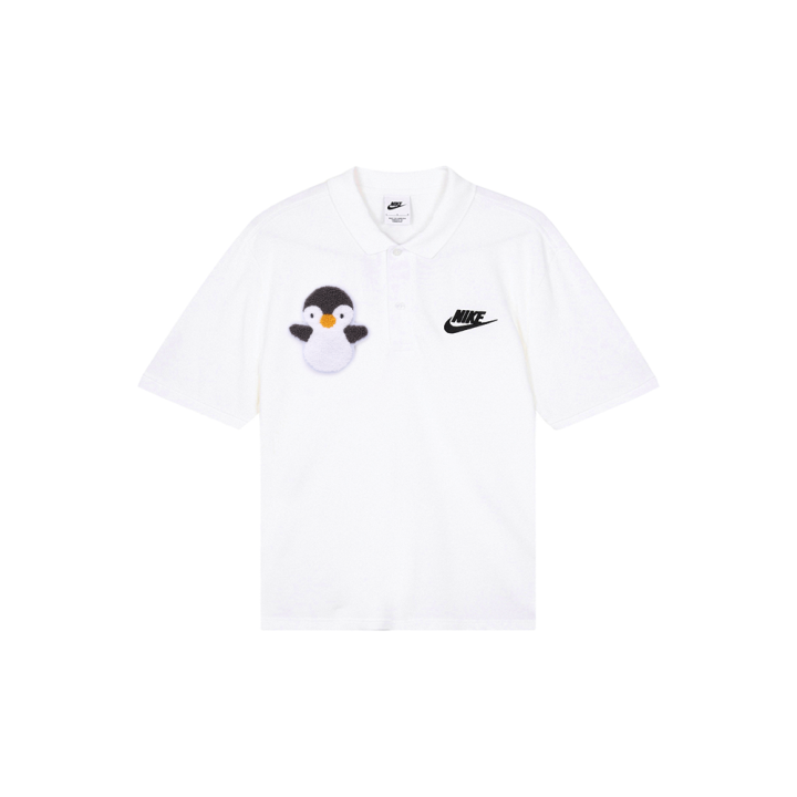 Nike Nike Polo Shirts Men's White Polo Collar Moderate Straight Fit