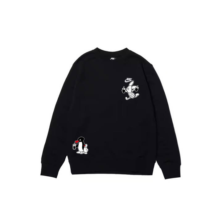 Nike Nike Sweatshirts Men's Black Crew Neck Moderate Regular