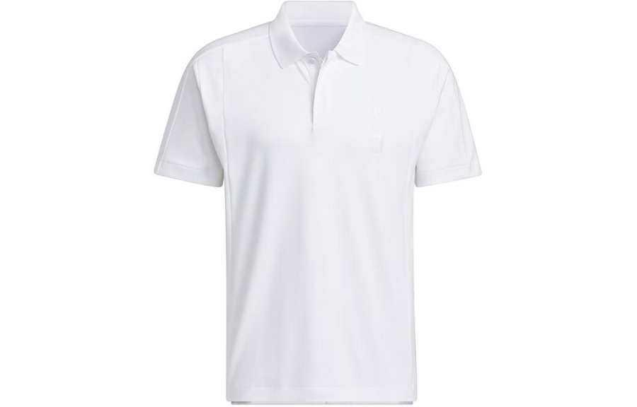 Adidas Adidas Polo Shirts Men's White Polo Collar Moderate Straight Fit
