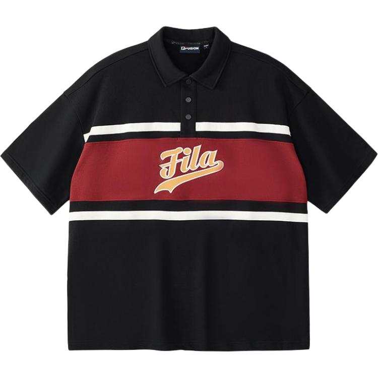 FILA FUSION Polo Shirt Men's Jet Black