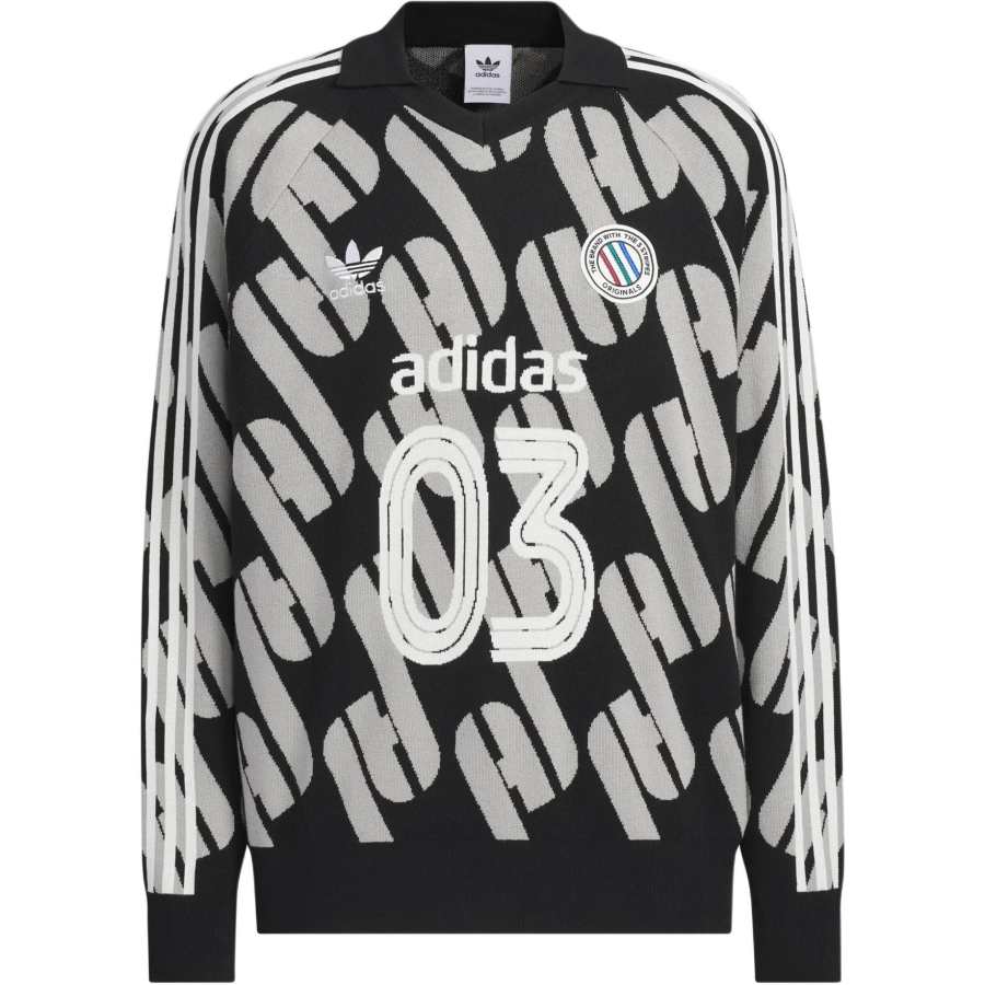 Adidas Originals ADCBC POLO U Adicolor Sweatshirt Unisex Black/Medium Heather Gray