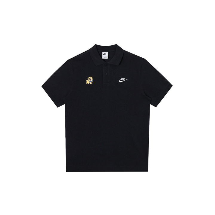 Nike Nike Polo Shirts Men's Black Polo Collar Moderate Straight Fit