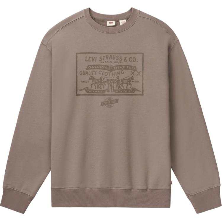 Levis Levis Sweatshirts Men's Khaki Crew Neck Moderate
