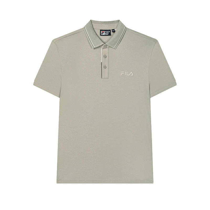 FILA 2024 Fall Polo Shirt Men's Light Khaki