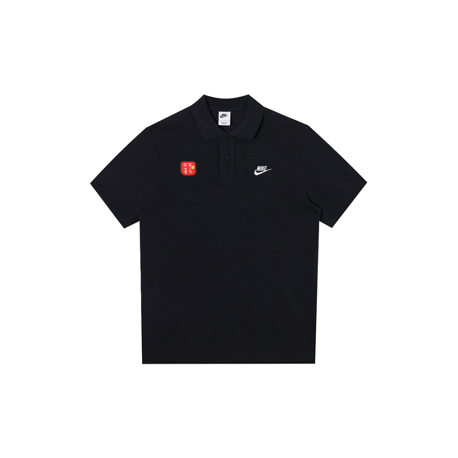 Nike Nike Polo Shirts Unisex Black Polo Collar Moderate Straight Fit