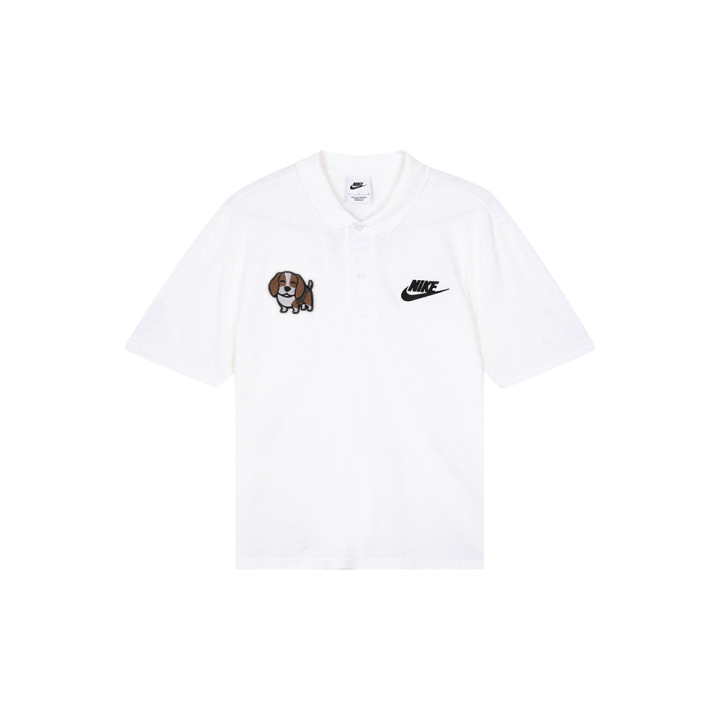 Nike Nike Polo Shirts Men's White Polo Collar Moderate Straight Fit