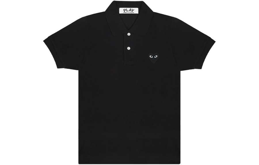 CDG Play SS24 Polo Shirt Unisex Black
