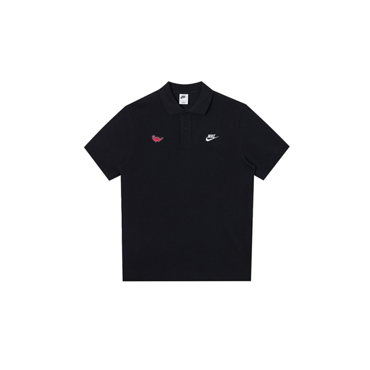 Nike Nike Polo Shirts Unisex Black Polo Collar Moderate Straight Fit