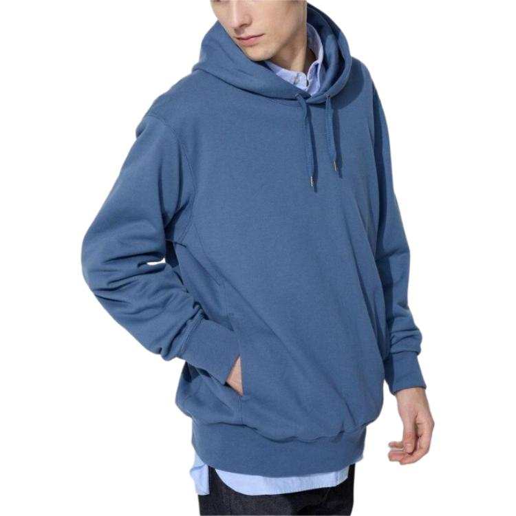 UNIQLO Sweatshirts Men's Blue Hooded Moderate