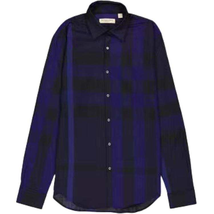 Burberry Shirts Men's Blue Lapel Moderate Other