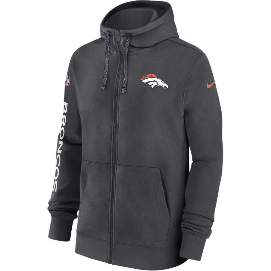 Nike Nike Denver Broncos Sideline Team Issue Club Men's Nike Full Zip Hoodie