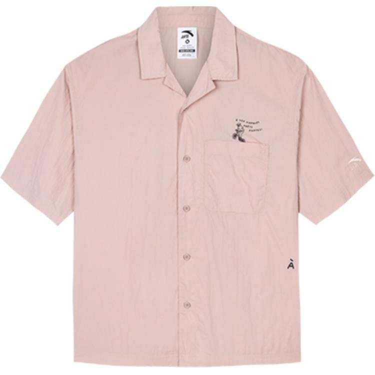 Anta x CHAHUA,LIANMINGKUAN Life Collection Shirt Unisex Morandi Pink