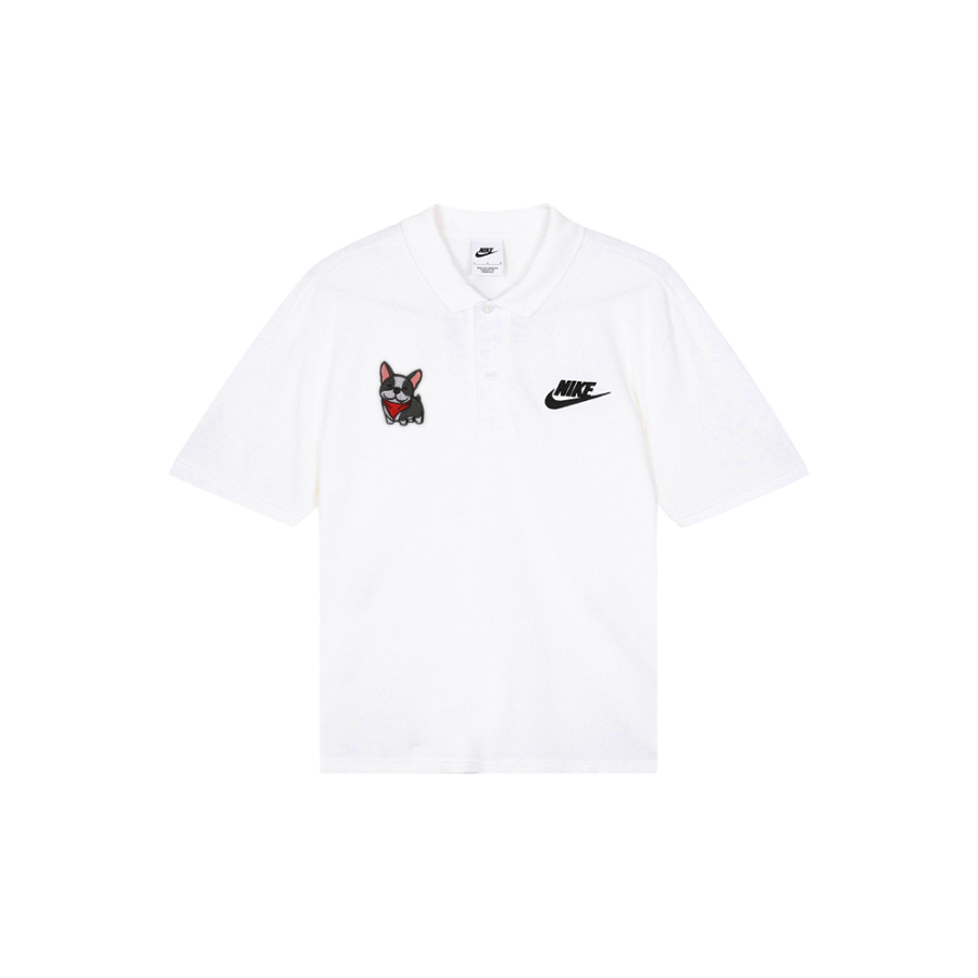 Nike Nike Polo Shirts Men's White Polo Collar Moderate Straight Fit