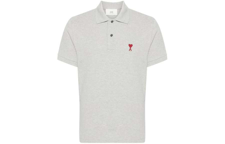 AMIPARIS Ami Paris Ami De Coeur Logo Embroidered Short Sleeved Polo Shirt