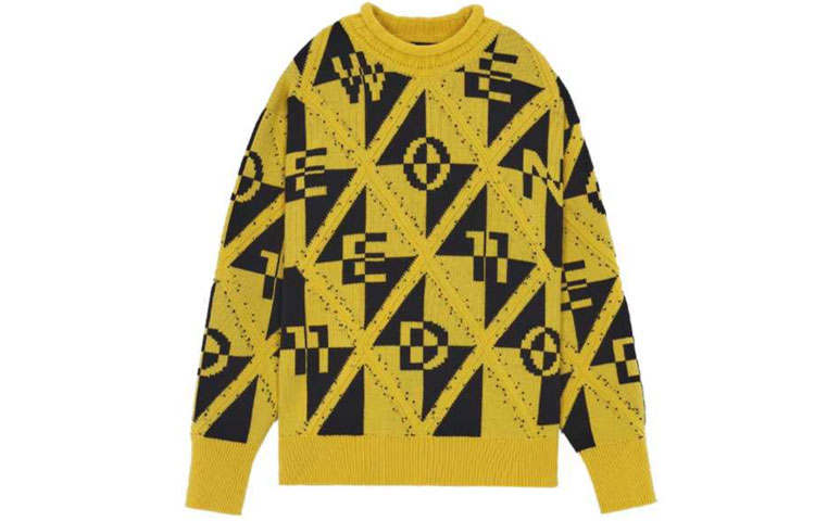 WE11DONE WE11DONE Sweaters Unisex Yellow Henley Collar Moderate Other