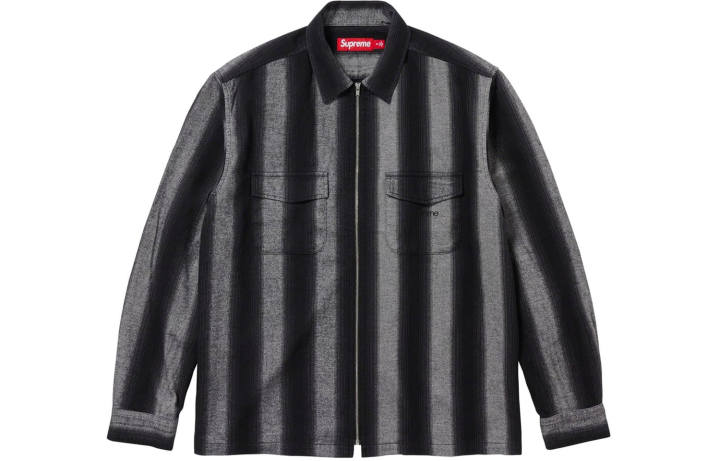 Supreme Supreme Stripe Flannel Zip Up Shirt
