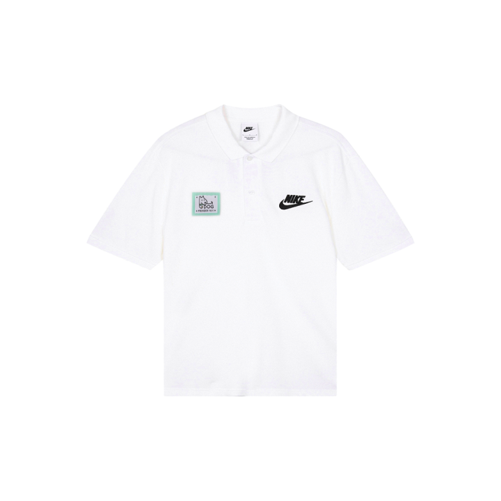 Nike Nike Polo Shirts Men's White Polo Collar Moderate Straight Fit