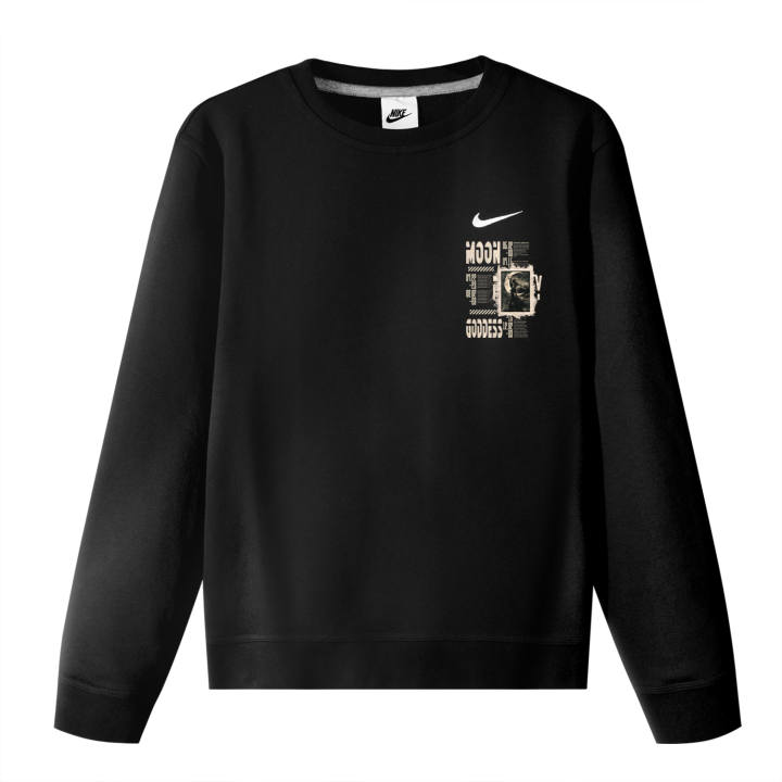 Nike Nike Sweatshirts Unisex Black Crew Neck Moderate Regular