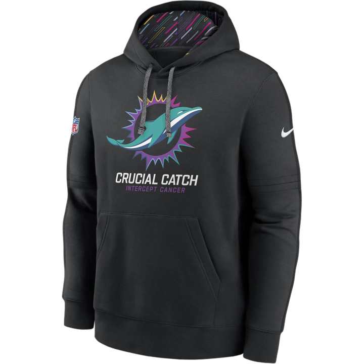 Nike Nike Miami Dolphins Crucial Catch Club Men's Nike Nfl Pullover Hoodie