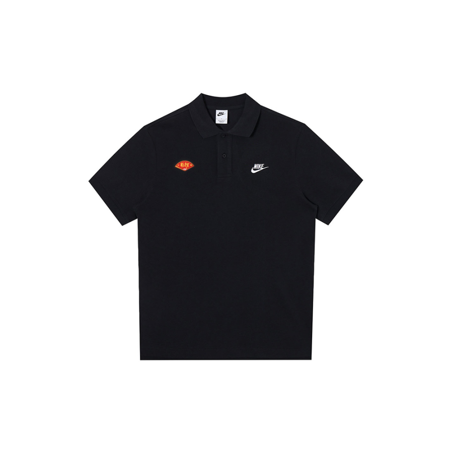 Nike Nike Polo Shirts Unisex Black Polo Collar Moderate Straight Fit