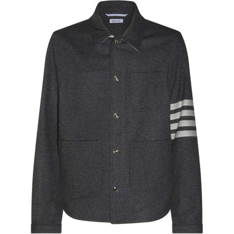 THOM BROWNE THOM BROWNE Stripe Detailed Buttoned Jacket