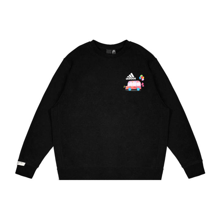 Adidas Adidas Sweatshirts Unisex Black Crew Neck Moderate Regular