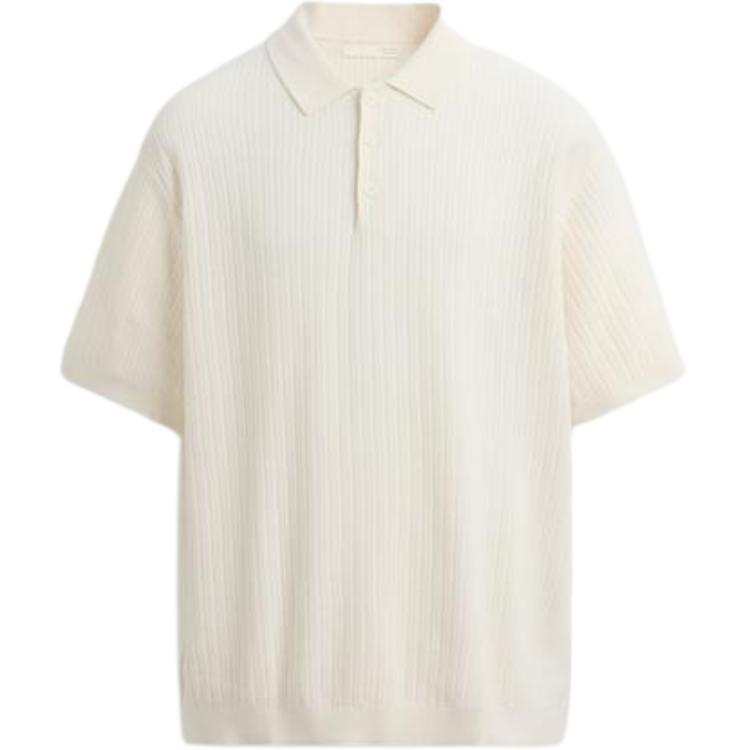 ZARA Polo Shirt Men's Frosted White