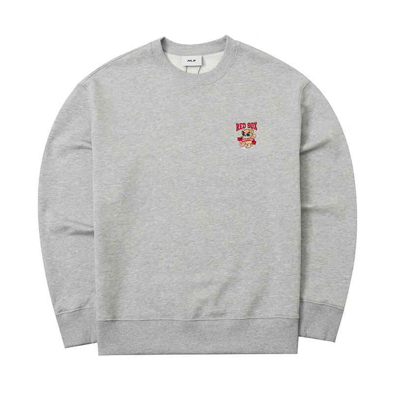 MLB Frowning Bear Collection Boston Red Sox Sweatshirt Men's Heather Gray
