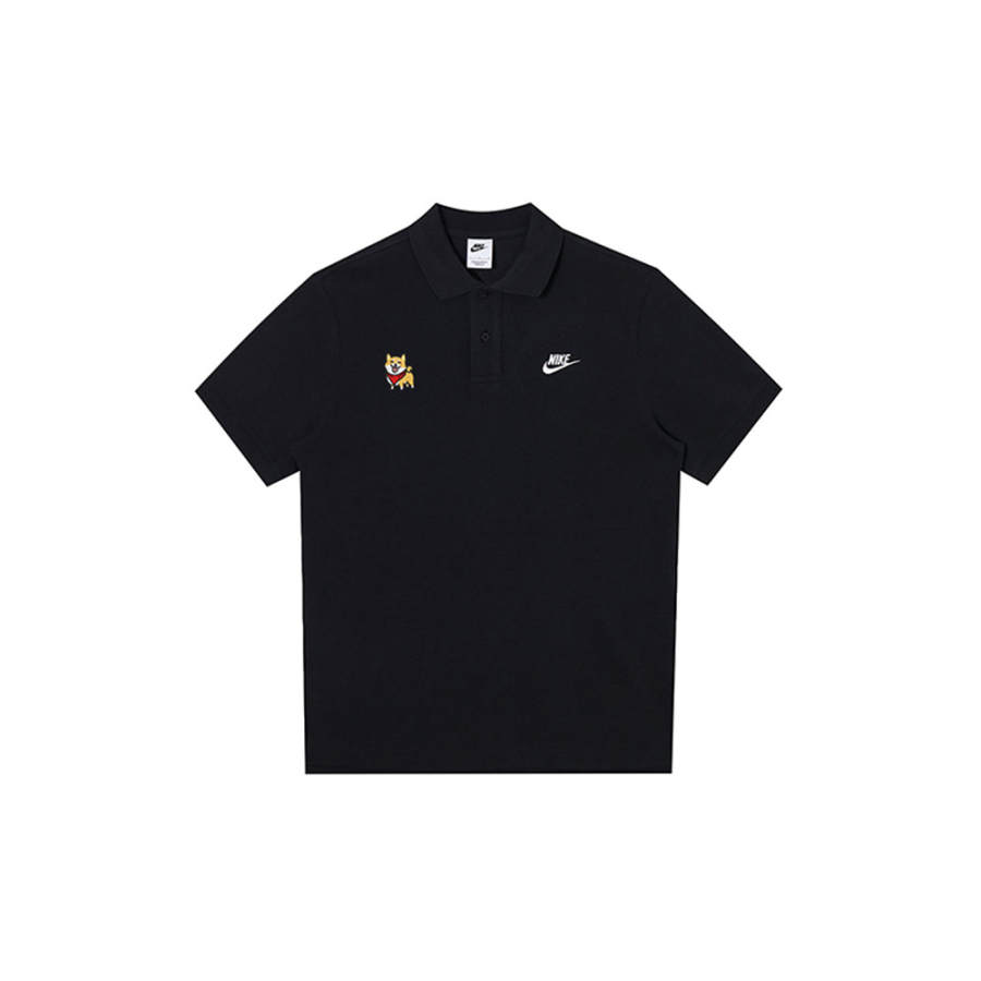 Nike Nike Polo Shirts Unisex Black Polo Collar Moderate Straight Fit
