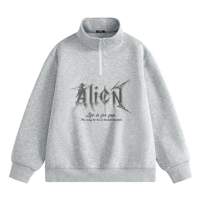 MINISO MINISO Sweatshirts Unisex Stand Collar Thickened Heavyweight