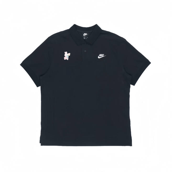Nike Nike Polo Shirts Unisex Black Polo Collar Moderate Straight Fit