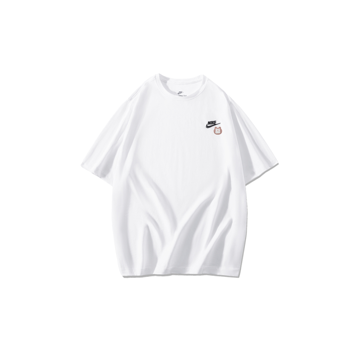 Nike Nike T Shirts Men's White Crew Neck Moderate Straight Fit