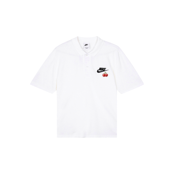 Nike Nike Polo Shirts Men's White Polo Collar Moderate Straight Fit