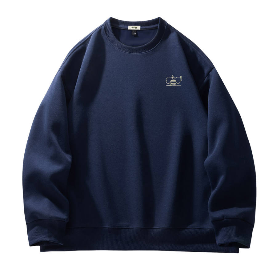 Jeep Sweatshirts Unisex Crew Neck Thickened Regular