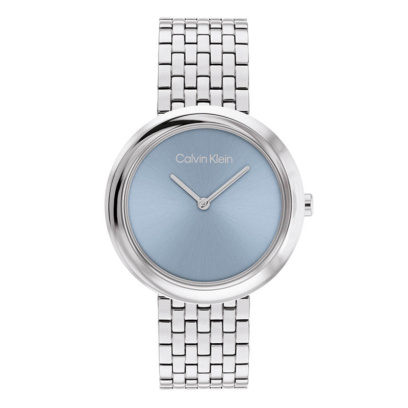 CALVIN KLEIN Wrist Watches Quartz Movement Steel Strap Blue Dial Women's Watch