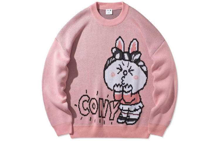 Li-Ning Li Ning X LINE FRIENDS Sweaters Unisex Pink Crew Neck Moderate Other