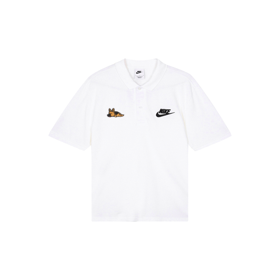 Nike Nike Polo Shirts Men's White Polo Collar Moderate Straight Fit