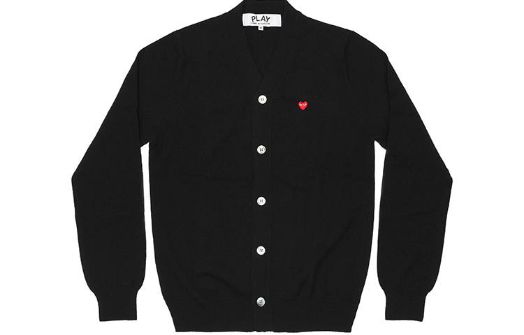 CDG Play CDG Play Sweaters Men's Black V Neck Moderate