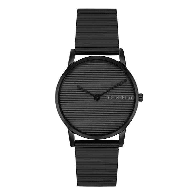 CALVIN KLEIN Wrist Watches Quartz Movement Steel Strap Black Dial Women's Watch Minimalist Fashion