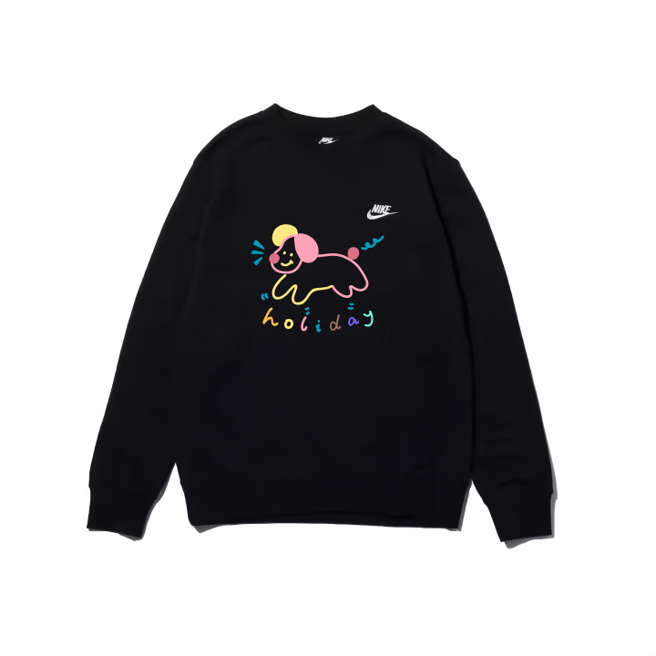 Nike Nike Sweatshirts Unisex Black Crew Neck Moderate Regular