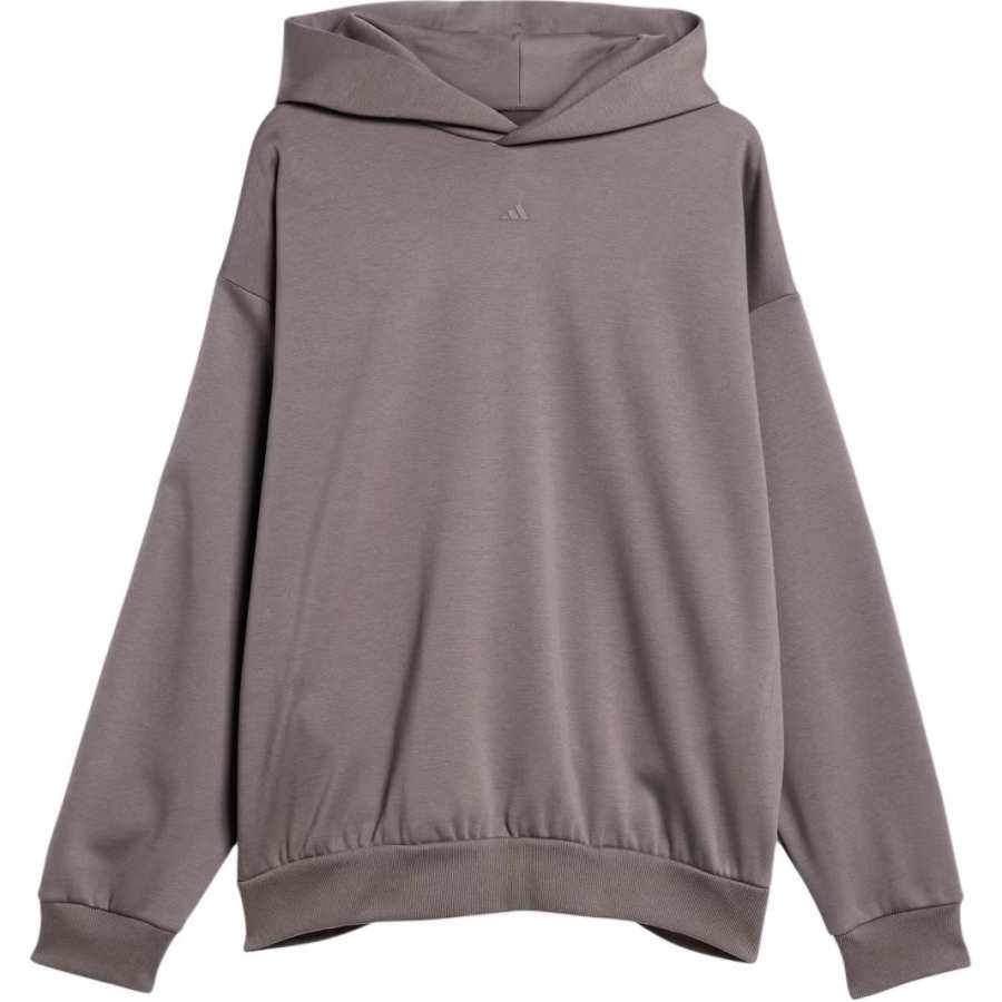 Adidas Adidas Letter Logo Fleece Lined Sports Loose Fit Hooded Long Sleeved Sweatshirt Unisex Charcoal Gray