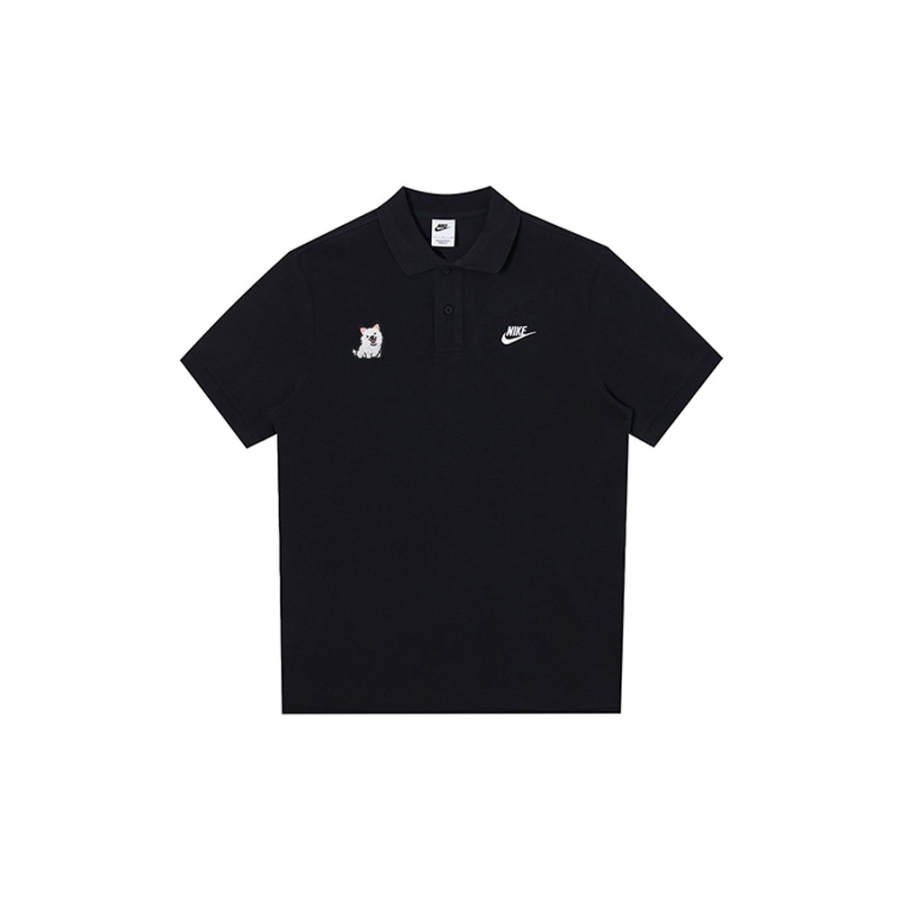 Nike Nike Polo Shirts Unisex Black Polo Collar Moderate Straight Fit