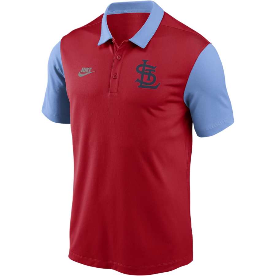 Nike Nike MLB Collaboration St. Louis Cardinals Cooperstown Franch Polo Shirt St. Louis Cardinals Men's Red