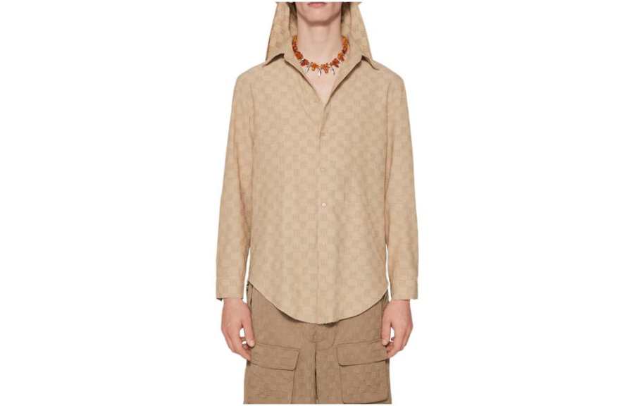 Misbhv Shirts Men's Umber Turndown Pointed Collar Moderate Other