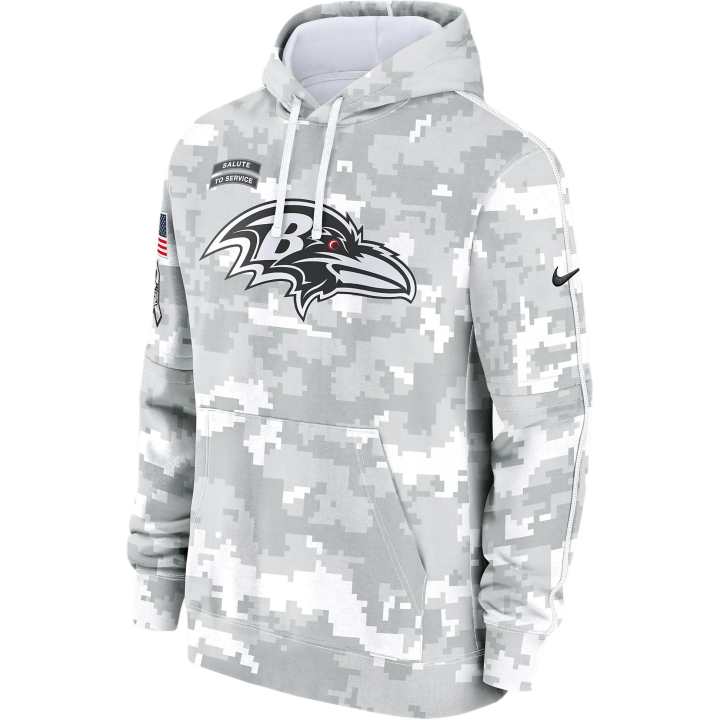 Nike Nike Baltimore Ravens Salute To Service Primary Edge Club Men's Nike Nfl Pullover Hoodie