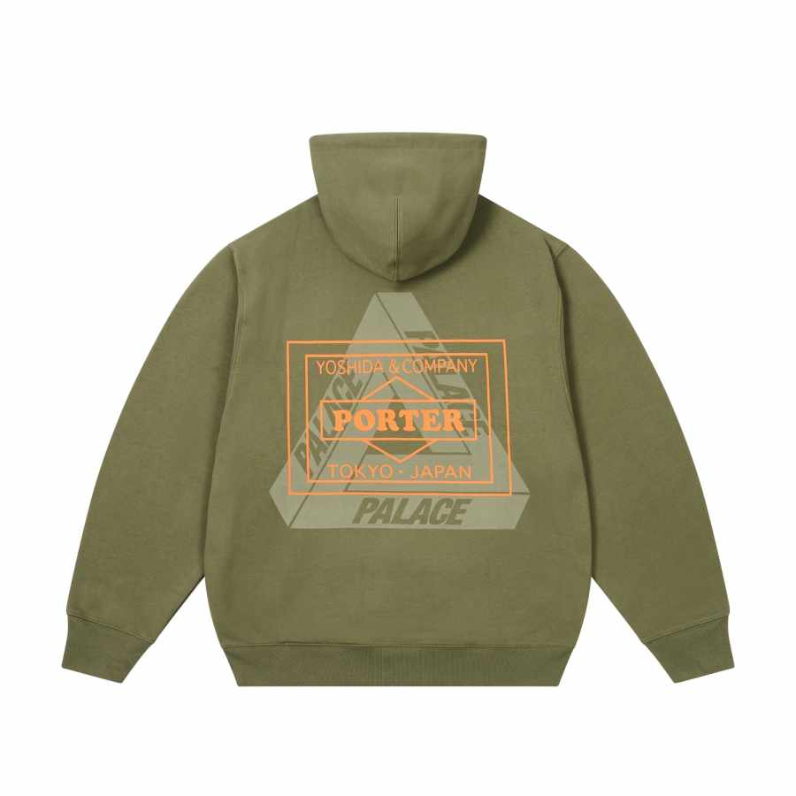 PALACE PORTER Sweatshirt Unisex Olive Green